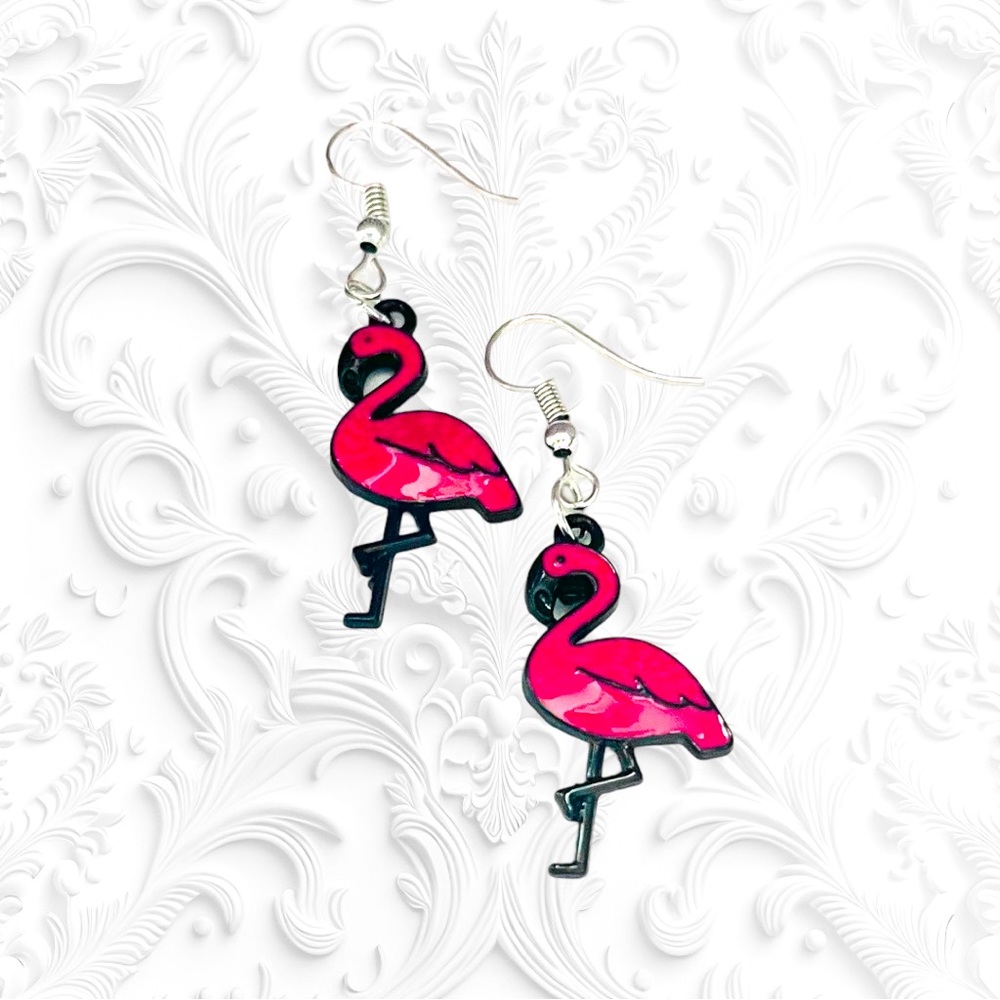 Pink Flamingo Earrings